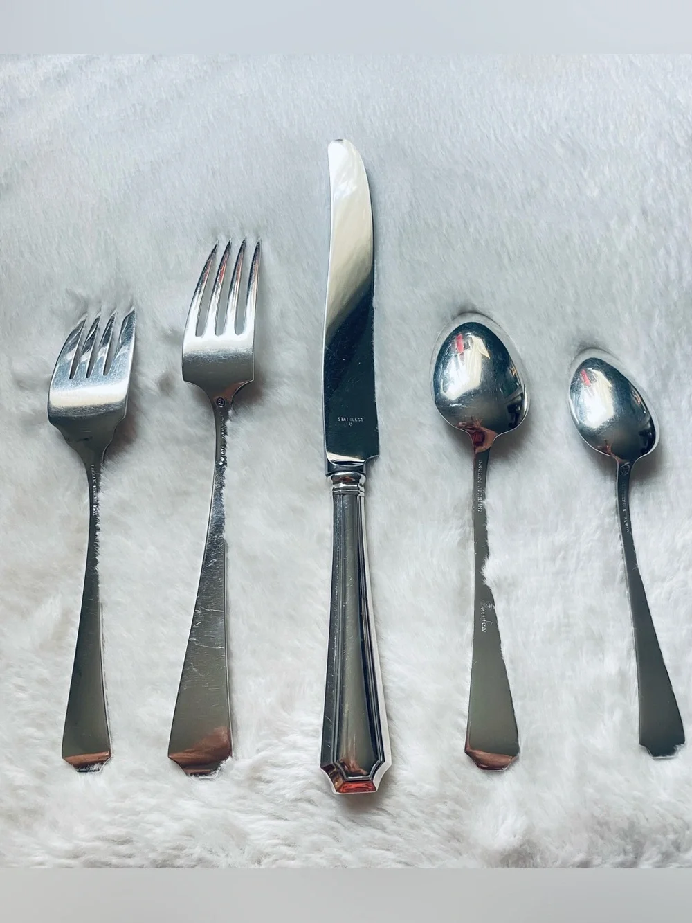 1910 Sterling Flatware Fairfax 5 Piece Place Setting Gorham Antique